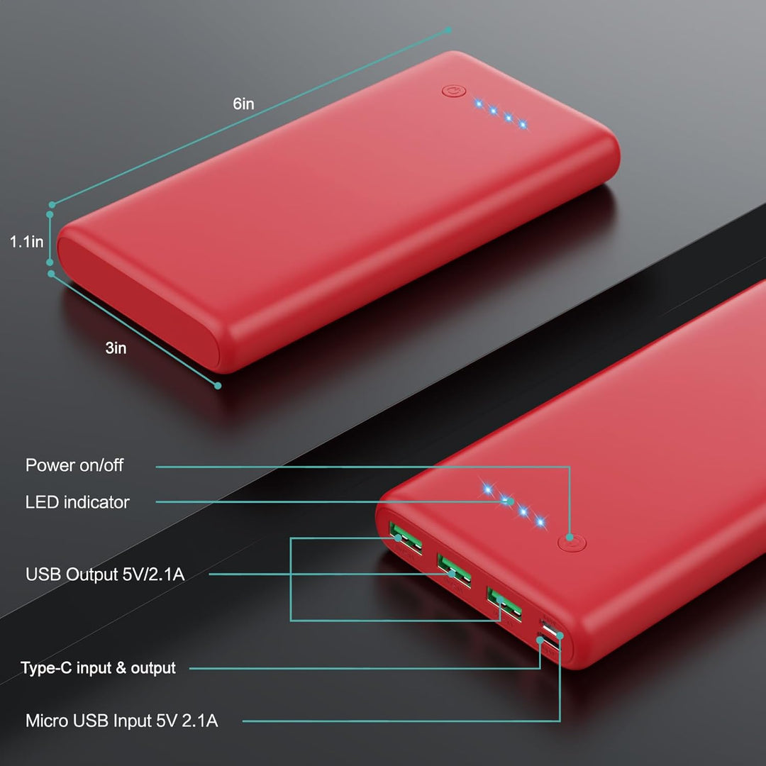 Cargador portátil de 36800 mAh, cargador de batería externa PD de c...