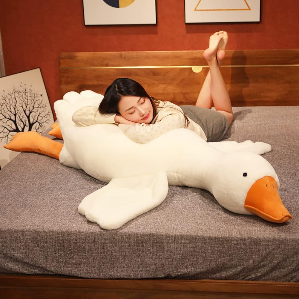 Srutirbo Almohada gigante de felpa de ganso blanco de 35 pulgadas,...