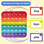 THE FIDGET GAME Science of Reading - Tarjetas didácticas y alfombrillas de estallido, dígrafos maestros y sílabas, kit educativo atractivo para dislexia y lectores jóvenes, grados 1-3