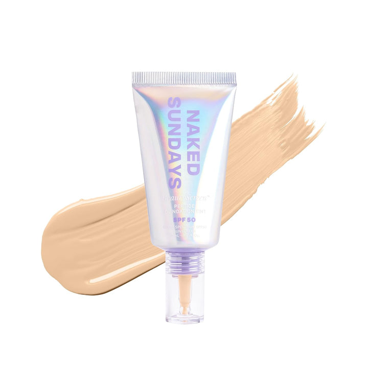 Naked Sundays BeautyScreen - Tinte de base peptídica, protector sol...