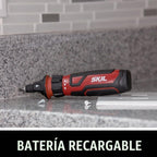 SKIL - Destornillador inalámbrico recargable de 4 V con tecnología de sensor de circuito, incluye 45 piezas, cable de carga USB, funda de transporte - SD561204