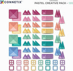 CONNETIX Paquete creativo de azulejos magnéticos pastel, 120 piezas