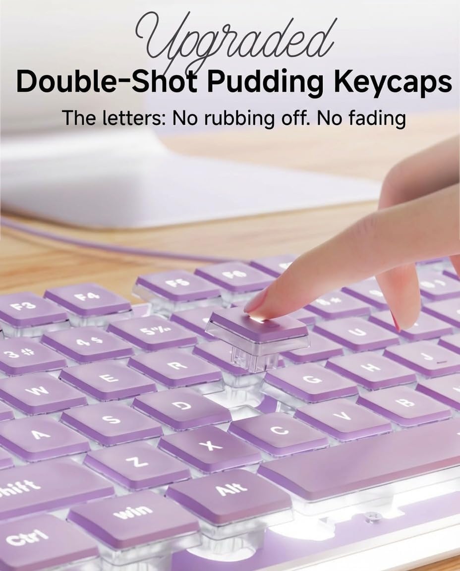 SEUNKWANG EWEADN GX710S Teclados retroiluminados para computadora,...