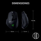 Razer Basilisk Mobile Portátil Ergonómico Ratón Inalámbrico para Ga...