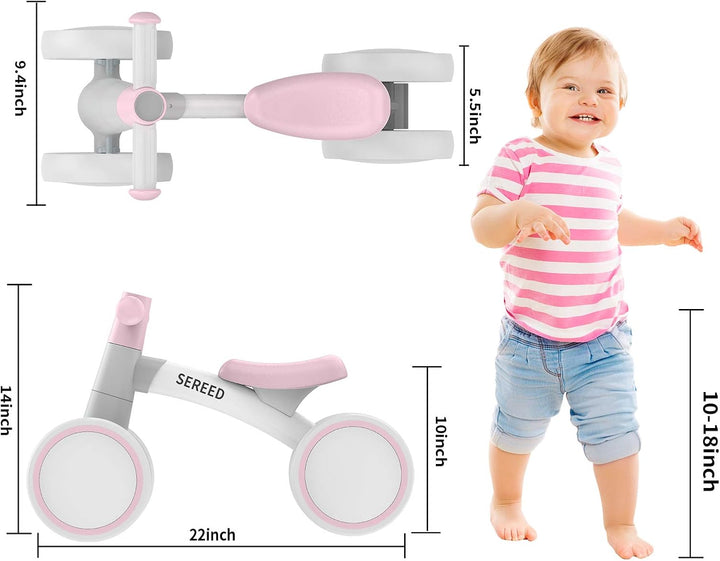 SEREED - Bicicleta de equilibrio para bebés de 1 año, niños