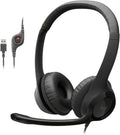 Logitech H390 Auriculares estéreo con cable para PC/portátil, USB-A, color negro