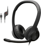 Logitech H390 Auriculares estéreo con cable para PC/portátil, USB-A, color negro