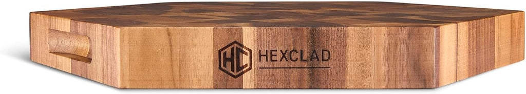 HexClad Tabla de cortar hexagonal de nogal de grano final de 15 pulgadas