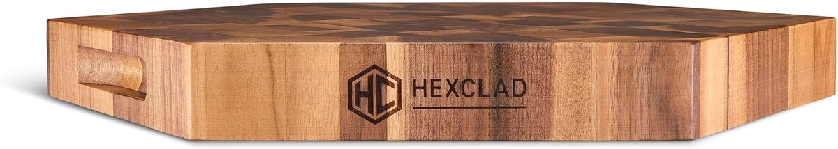 HexClad Tabla de cortar hexagonal de nogal de grano final de 15 pulgadas