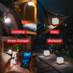 LuminAID Trio Solar Cube LED Lanterns con cargador de teléfono