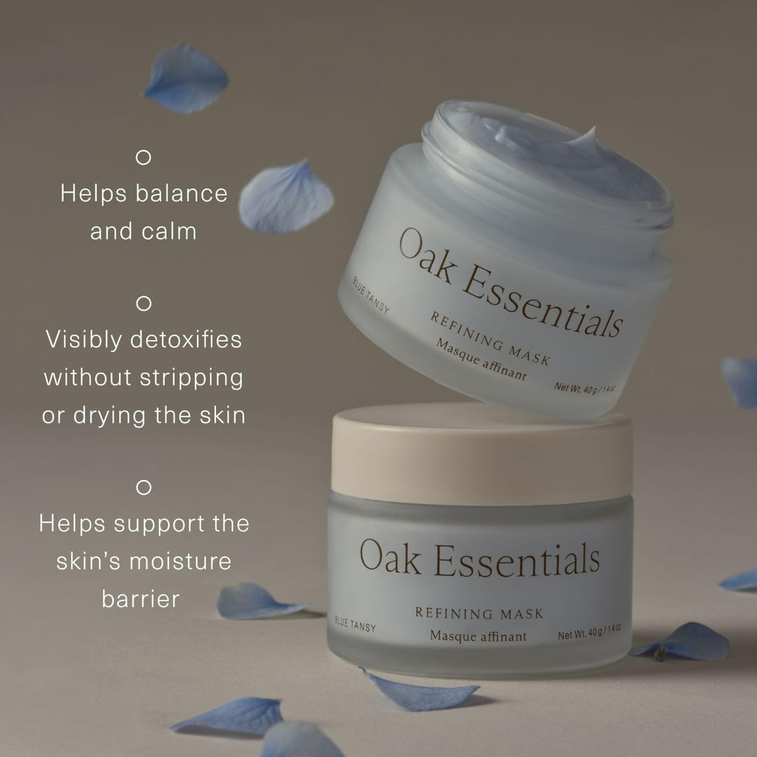 Oak Essentials Máscara de refinación | Mascarilla facial batida con...