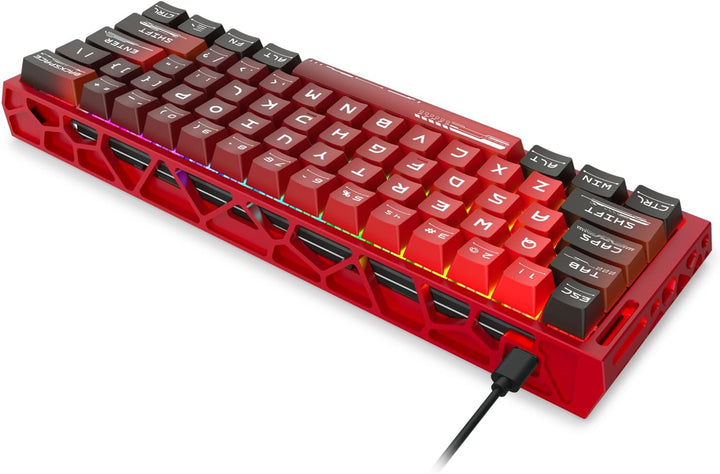 Redragon K753 HE - Teclado para juegos de disparo rápido, 60% 61 te...