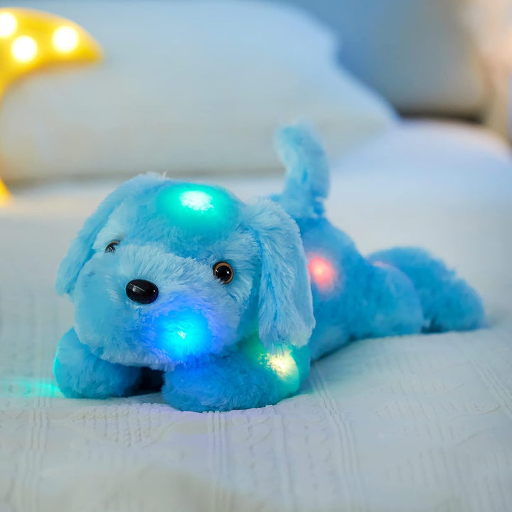 Perrito de peluche con luz LED para ver por la noche, 20 pulgadas,...