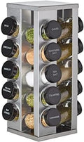 Kamenstein Heritage - Especiero giratorio de acero inoxidable (20 tarros)
