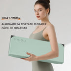 PAIDU Esterilla de yoga plegable para fitness, extra gruesa de 2/5 pulgadas (0.394 in) | TPE antideslizante certificado SGS | 75 x 26 pulgadas extra larga | portátil y fácil de almacenar | para yoga