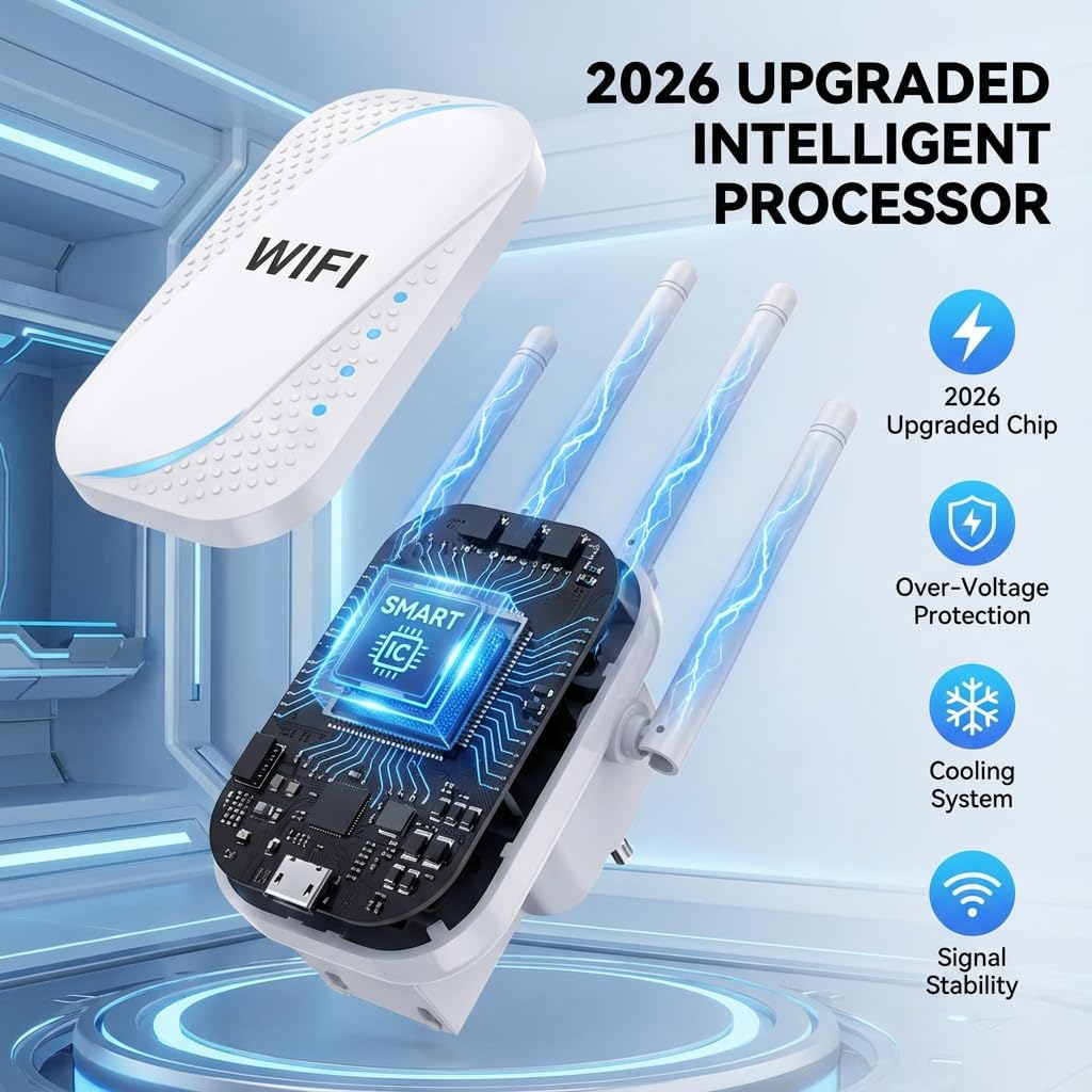 Uiuqekel Extensor WiFi GT300 de 300 Mbps, extensor de alcance WiFi...