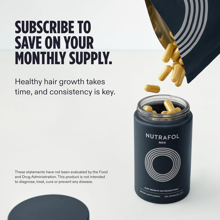 Nutrafol Men's Hair Growth Supplements, Clinically Tested for V...