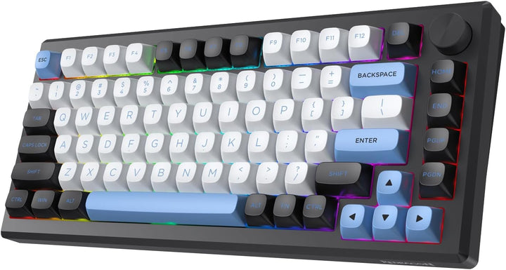 Redragon Teclado mecánico inalámbrico K739, QMK\/VIA programable, a...