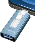Unidad flash USB de 256 GB para teléfono y almohadilla, Azul