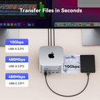 Mac mini M6, M5 Pro, M4 Dock con carcasa SSD M.2 NVMe de 8 TB