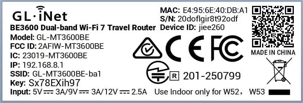 GL.iNet GL-MT3600BE (Beryl 7) Enrutador de viaje portátil, Wifi 7 d...