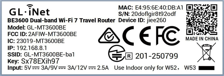 GL.iNet GL-MT3600BE (Beryl 7) Enrutador de viaje portátil, Wifi 7 d...