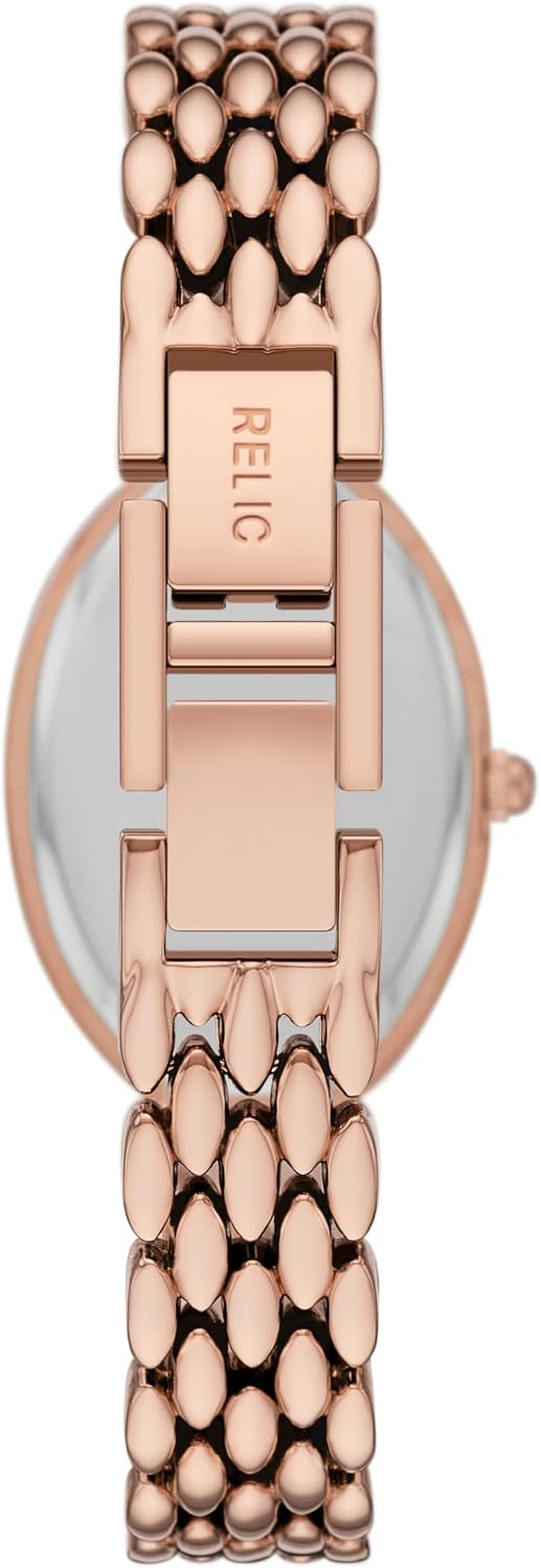 RELIC by Fossil Reloj para mujer Avery de tres agujas en aleación con acabado oro rosado (Modelo: ZR37312)