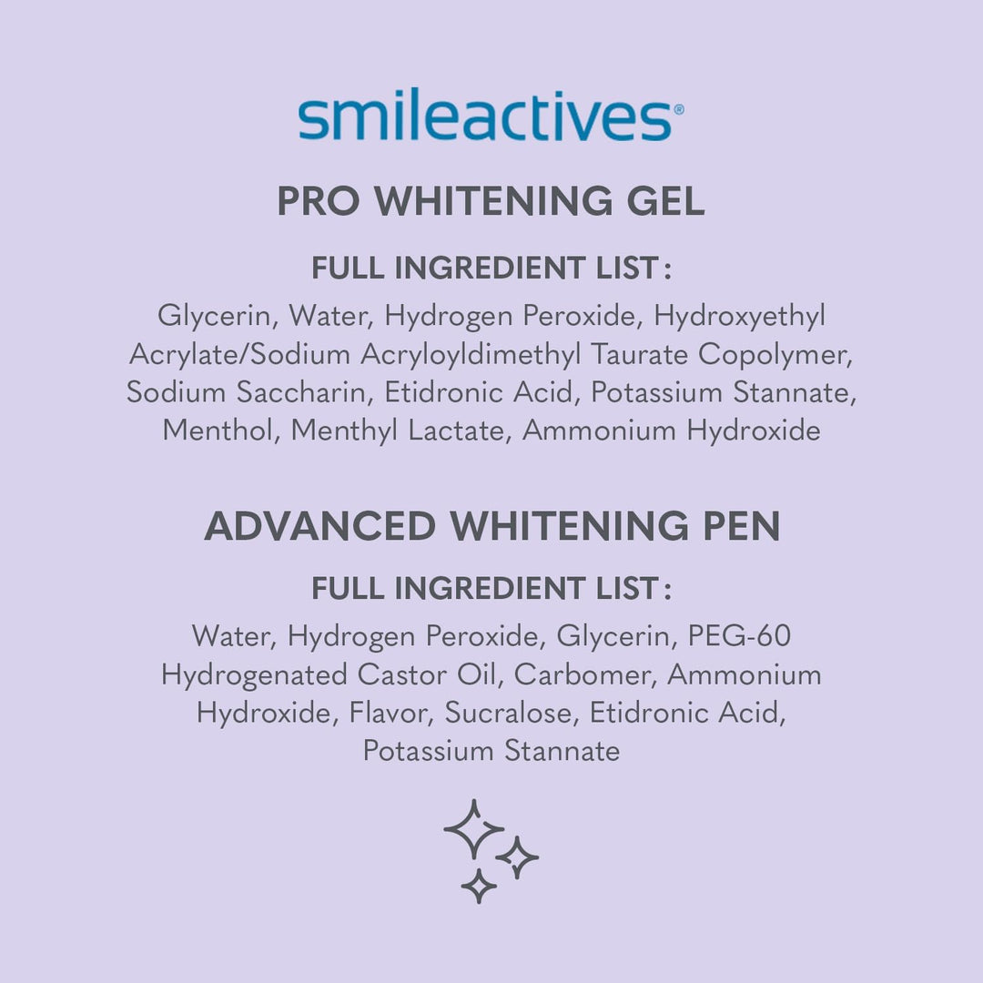 Smileactives Kit de blanqueamiento dental, tratamiento completo de...