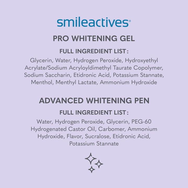 Smileactives Kit de blanqueamiento dental, tratamiento completo de...