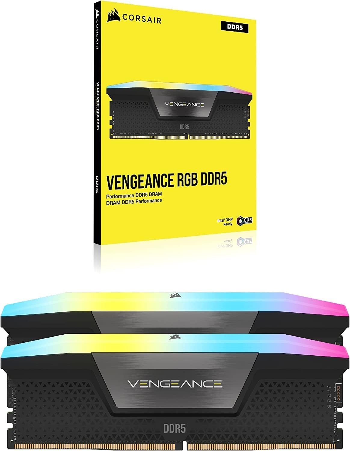 CORSAIR Vengeance RGB DDR5 RAM 32 GB (2 x 16 GB) Hasta 6000 MHz CL3...