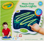 Crayola Luces táctiles para niños, garabatos musicales y tablero sensorial, juguetes sensoriales para niños pequeños, pintura de dedos sin ensuciar, regalo para niños pequeños