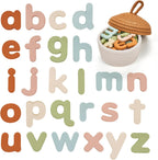 JoyCat Letras magnéticas del alfabeto de silicona, 26 minúsculas, Color apagado, Lowercase Letters