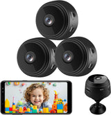 senri Pack de 3 Mini Cámaras de Seguridad Cámara WiFi