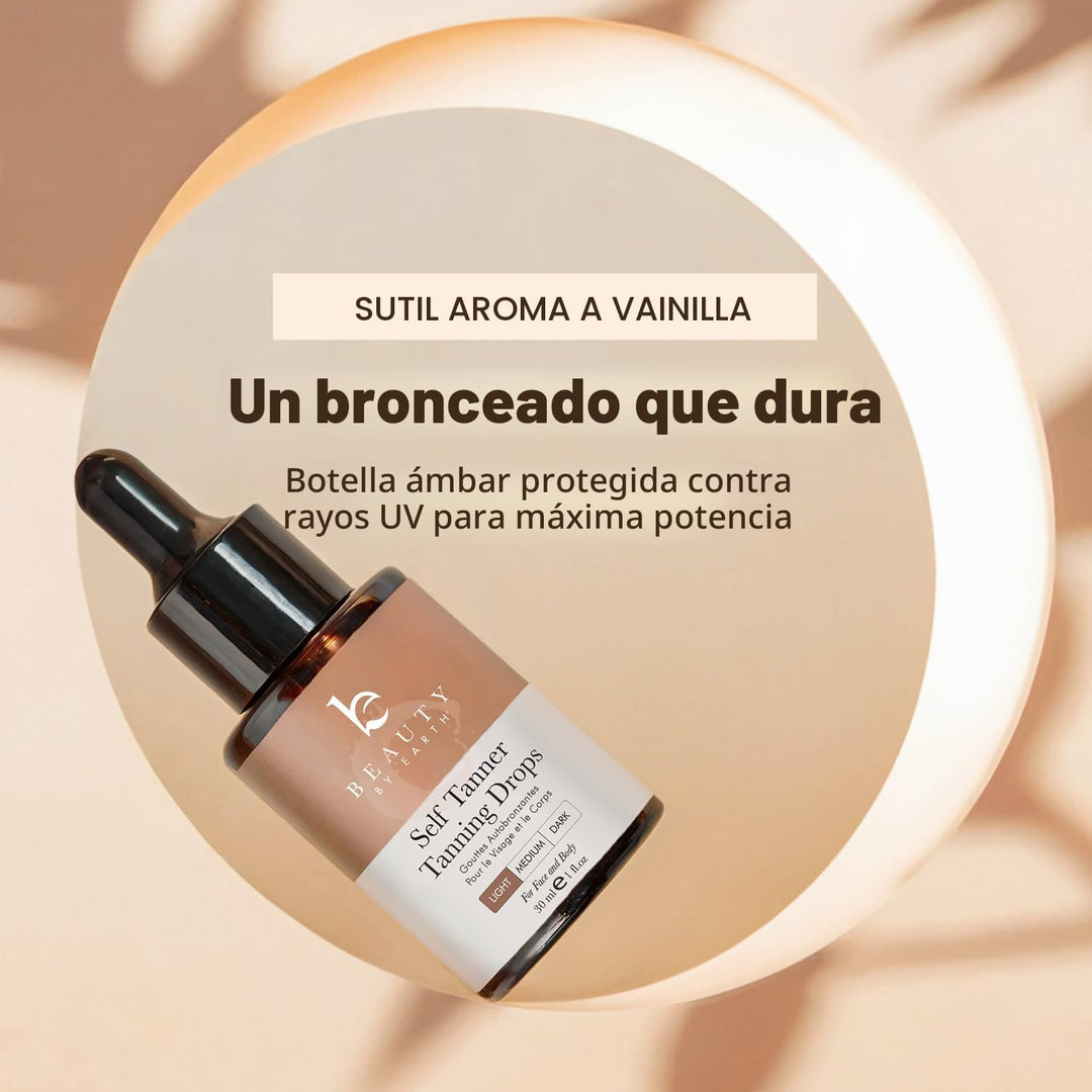 Gotas autobronceadoras para la cara - fabricadas en Estados Unidos...