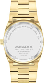 Movado Heritage Ondoplan Reloj de Cuarzo de Lujo para Hombre - Movimiento Suizo, Brazalete de Acero Inoxidable, Resistencia al Agua 50 Metros (5ATM) - Pieza Clásica - Regalo para Él - 36mm, Dorado