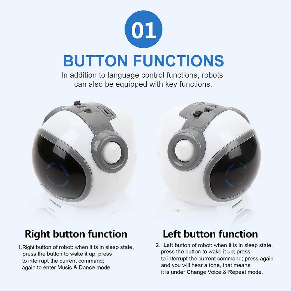 GoolRC 939A Robot de Bolsillo que Habla, Diálogo Interactivo con Reconocimiento de Voz, Grabación, Canto, Danza, Cuento de Historias, Mini Robot