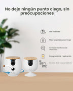 Furbo [Nueva mini cámara de 360° + mini cámara [nueva suscripción requerida en la configuración] (suscripción de niñera de 2 cámaras): Alertas de seguridad para mascotas, cámaras para perros y gatos