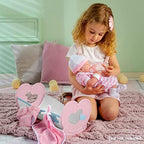 JC Toys Cuna mecedora para muñecas de bebé para mantener el tiempo