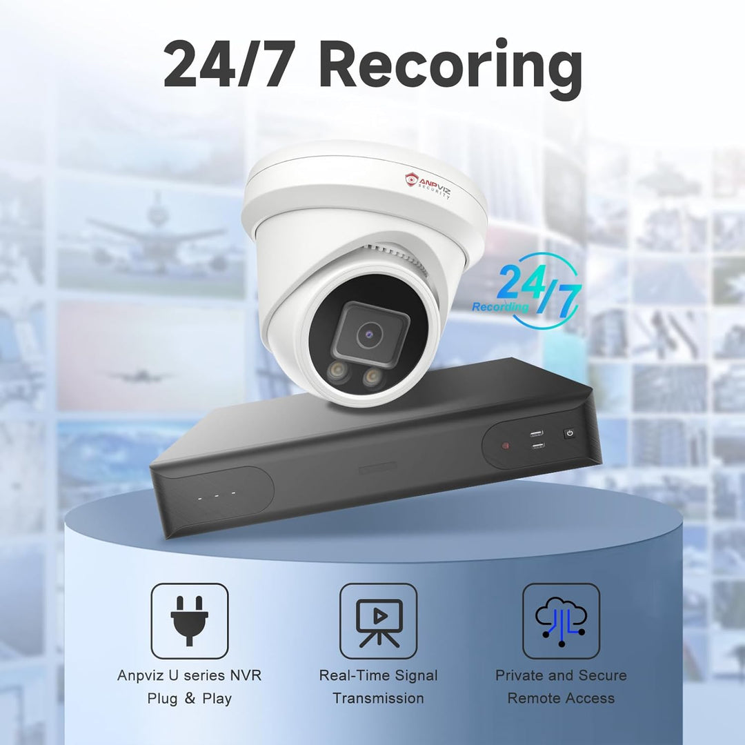Anpviz Cámara IP PoE de 12MP para exteriores, cámara IP de segurida...