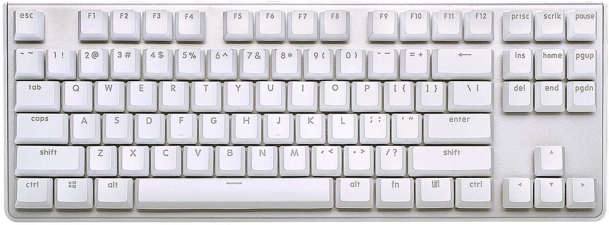 G.SKILL USB KM360 Teclado mecánico profesional sin teclado numérico, Cherry MX Red, tecla ABS de doble inyección, (blanco)