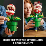 Lego 71426 Planta de piraña Super Mario, figura articulada con tubo...