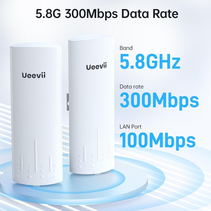 Kit de Puente Inalámbrico UeeVii CPE450 y Router WiFi