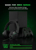 Auriculares inalámbricos para videojuegos para Xbox Series X|S, Xbox One, PS5, PS4, Blackgreen