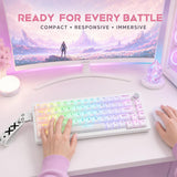 Gaozen Teclado mecánico para juegos FURYCUBE 68% con retroiluminaci...