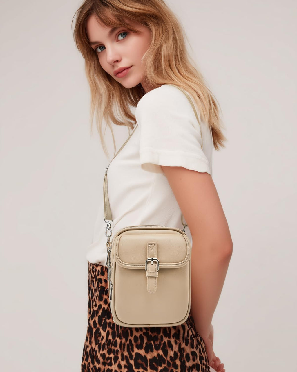 Bolsos cruzados para mujer, de cuero vegano, bolso de hombro vintage, bolso de viaje con ranuras para tarjetas