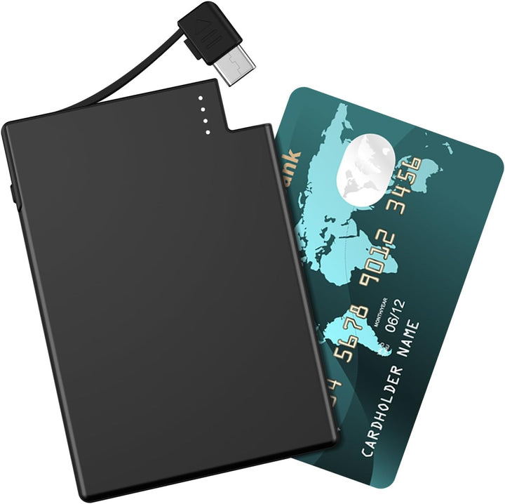 TNTOR Cargador Portátil USB-C Delgado con Cable Integrado, Banco de...