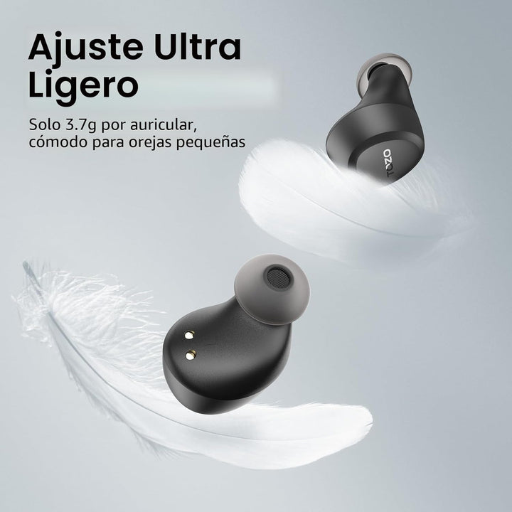 TOZO Auriculares inalámbricos A1 Bluetooth 5.3 de peso ligero en el...