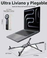 miley Soporte para computadora portátil para escritorio, 8 niveles...