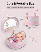 VLANDO Joyero musical para niñas, diseño de arco con bailarina giratoria