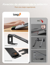 LOXP Soporte de computadora portátil para escritorio, soporte de me...